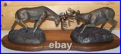 Big Sky Carvers Composite Bronzed Sculpture Dominance 2001 Bradford Williams