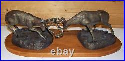 Big Sky Carvers Composite Bronzed Sculpture Dominance 2001 Bradford Williams