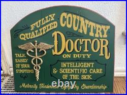 Big Sky Carvers Country Doctor Sign Hand Painted Wood Montana Decor