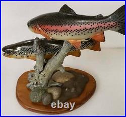 Big Sky Carvers Current Endeavors Rainbow Trout New Fish Reel Rare Carving