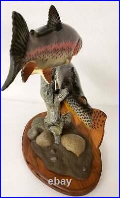 Big Sky Carvers Current Endeavors Rainbow Trout New Fish Reel Rare Carving
