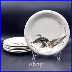 Big Sky Carvers DUCKS UNLIMITED 10.5 Dinner Plates SET/6 Stoneware VTG RARE