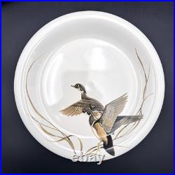 Big Sky Carvers DUCKS UNLIMITED 10.5 Dinner Plates SET/6 Stoneware VTG RARE