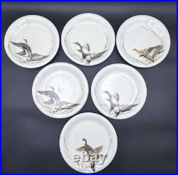 Big Sky Carvers DUCKS UNLIMITED 10.5 Dinner Plates SET/6 Stoneware VTG RARE