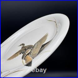 Big Sky Carvers DUCKS UNLIMITED 10.5 Dinner Plates SET/6 Stoneware VTG RARE