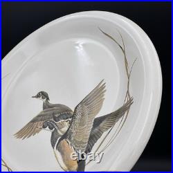 Big Sky Carvers DUCKS UNLIMITED 10.5 Dinner Plates SET/6 Stoneware VTG RARE