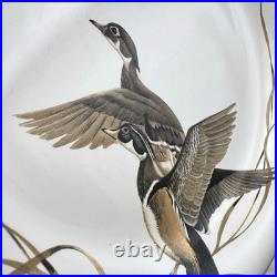 Big Sky Carvers DUCKS UNLIMITED 10.5 Dinner Plates SET/6 Stoneware VTG RARE