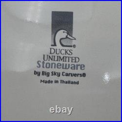 Big Sky Carvers DUCKS UNLIMITED 10.5 Dinner Plates SET/6 Stoneware VTG RARE