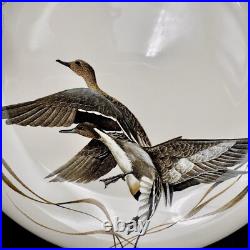 Big Sky Carvers DUCKS UNLIMITED 7.5 Salad Plates SET/6 Stoneware Vintage RARE