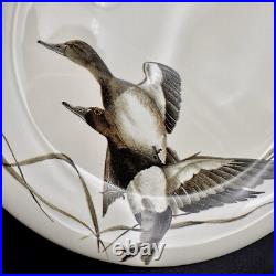 Big Sky Carvers DUCKS UNLIMITED 7.5 Salad Plates SET/6 Stoneware Vintage RARE
