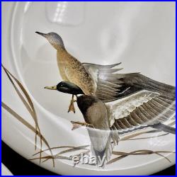 Big Sky Carvers DUCKS UNLIMITED 7.5 Salad Plates SET/6 Stoneware Vintage RARE