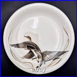 Big Sky Carvers DUCKS UNLIMITED 7.5 Salad Plates SET/6 Stoneware Vintage RARE