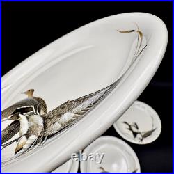 Big Sky Carvers DUCKS UNLIMITED 7.5 Salad Plates SET/6 Stoneware Vintage RARE