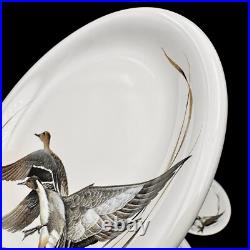 Big Sky Carvers DUCKS UNLIMITED 7.5 Salad Plates SET/6 Stoneware Vintage RARE