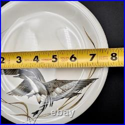 Big Sky Carvers DUCKS UNLIMITED 7.5 Salad Plates SET/6 Stoneware Vintage RARE