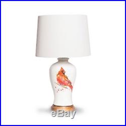 Big Sky Carvers Dean Crouser Redhead Cardinal Porcelain Table Lamp with Shade