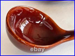 Big Sky Carvers Deep Reddish Brown Pine Cone Soup Tureen with Lid & Serving Ladle