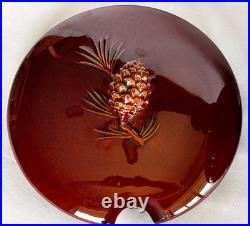 Big Sky Carvers Deep Reddish Brown Pine Cone Soup Tureen with Lid & Serving Ladle