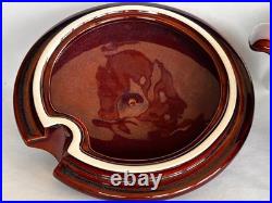 Big Sky Carvers Deep Reddish Brown Pine Cone Soup Tureen with Lid & Serving Ladle