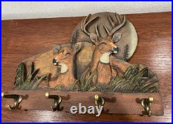 Big Sky Carvers Deer/ Elk Woodland Themed Hanging Coat/Hat Rack