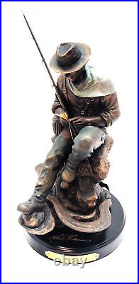 Big Sky Carvers Demdaco Bronze Statue Fly Fisherman Marc Pierce A#219 Bliss Art