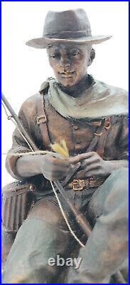 Big Sky Carvers Demdaco Bronze Statue Fly Fisherman Marc Pierce A#219 Bliss Art