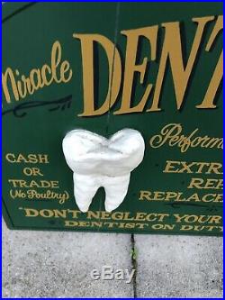 Big Sky Carvers Dentist Dental Wood Signed By Artist 3D Tooth Vintage Replica