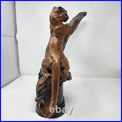 Big Sky Carvers-Dick Idol Collection-High Country Drifter Cougar, 17H Sculpture