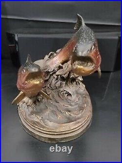 Big Sky Carvers Dick Idol Collection Rainbow Rising Sculpture #A-562 Trout