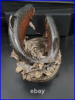 Big Sky Carvers Dick Idol Collection Rainbow Rising Sculpture #A-562 Trout