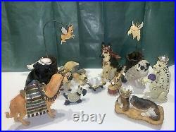 Big Sky Carvers Dog Nativity Dogtivity Set 1 & 2 dogs figurines 15 pcs RARE