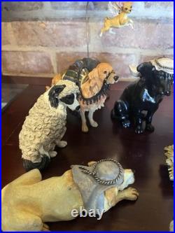 Big Sky Carvers Dogtivity Canine Dog Nativity 15 Piece Set 1 & 2 Mint