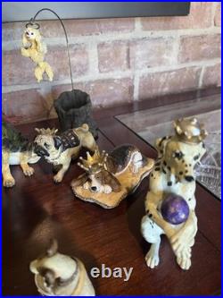 Big Sky Carvers Dogtivity Canine Dog Nativity 15 Piece Set 1 & 2 Mint