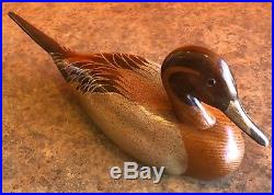 Big Sky Carvers Duck Decoy Hand Carved Wood Signed Craig Fellows 1982 Large