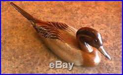 Big Sky Carvers Duck Decoy Hand Carved Wood Signed Craig Fellows 1982 Large