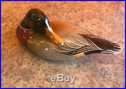 Big Sky Carvers Duck Decoy Hand Carved Wood Signed Craig Fellows 1983