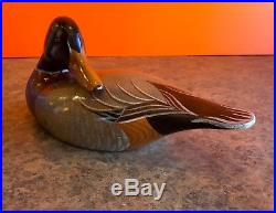 Big Sky Carvers Duck Decoy Hand Carved Wood Signed Craig Fellows 1983