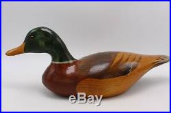 Big Sky Carvers Duck Decoy Hand Carved Wood Signed Craig Fellows 1983 Large