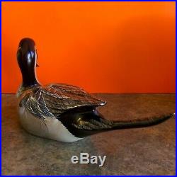 Big Sky Carvers Duck Decoy Pintail Hand Carved Wood Signed Craig Fellows X Large