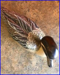 Big Sky Carvers Duck Decoy Pintail Hand Carved Wood Signed Craig Fellows X Large