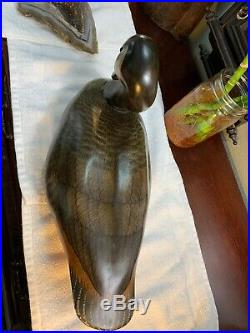 Big Sky Carvers Duck Decoy Signed By SS Huntsman Carved Wood Duck Hand Painted