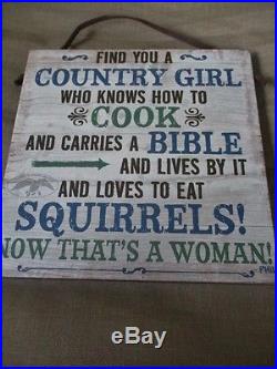 Big Sky Carvers Duck Dynasty Commander Find a Country Girl 8 Square Sign