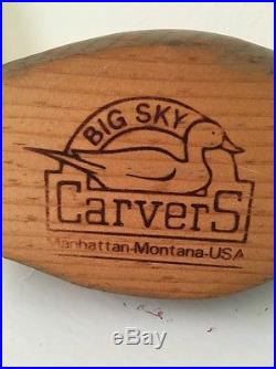 Big Sky Carvers Duck Pintail Bird Decoy. Signed