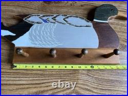 Big Sky Carvers Duck Woodland Themed Hanging Coat/Hat Rack 80s Vintage Hunting