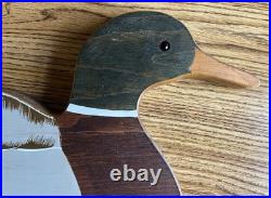 Big Sky Carvers Duck Woodland Themed Hanging Coat/Hat Rack 80s Vintage Hunting