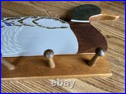 Big Sky Carvers Duck Woodland Themed Hanging Coat/Hat Rack 80s Vintage Hunting