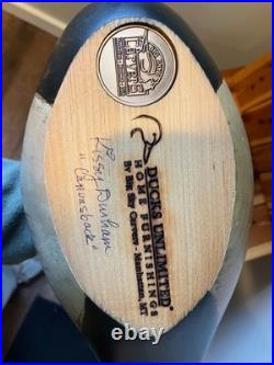 Big Sky Carvers Ducks Unlimited Canvasback Decoy, Signed Krissy Dunham