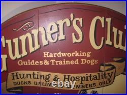 Big Sky Carvers Ducks Unlimited Gunners Club Wood Sign 19 x 16 withBack Label
