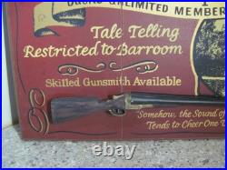 Big Sky Carvers Ducks Unlimited Gunners Club Wood Sign 19 x 16 withBack Label