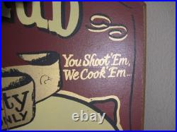 Big Sky Carvers Ducks Unlimited Gunners Club Wood Sign 19 x 16 withBack Label
